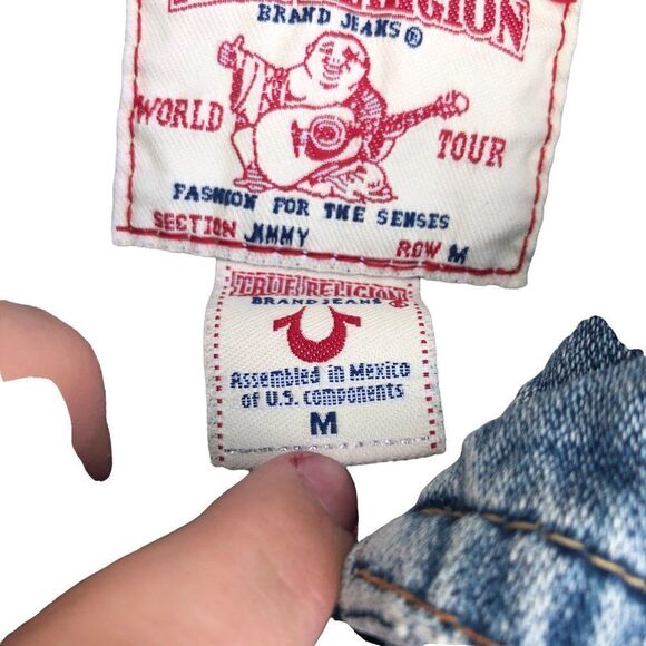 VINTAGE True Religion Jean Jacket JOEY Medium Blue - Picture 9 of 11